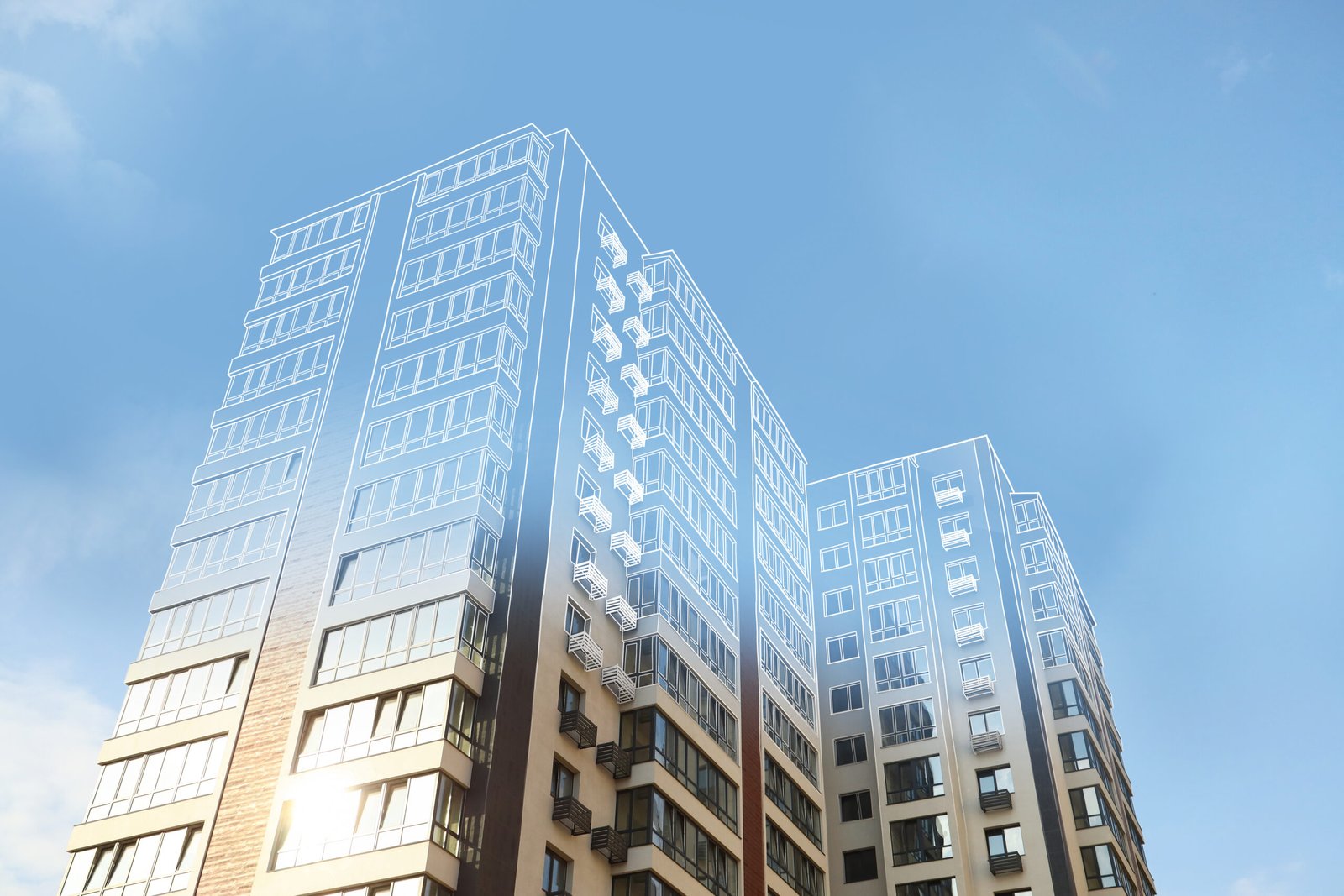 New project of modern residential building